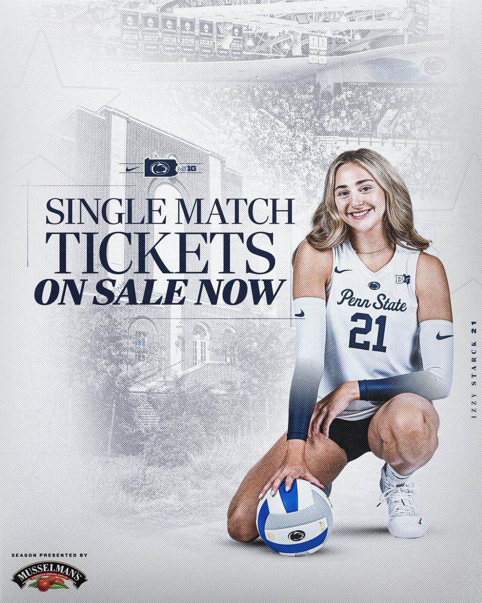 Single-match tickets on sale NOW‼️

🎟️ ticketmaster.com/penn-state-wom…

📰 gopsusports.com/news/2025/08/7…

#WeAre🏆