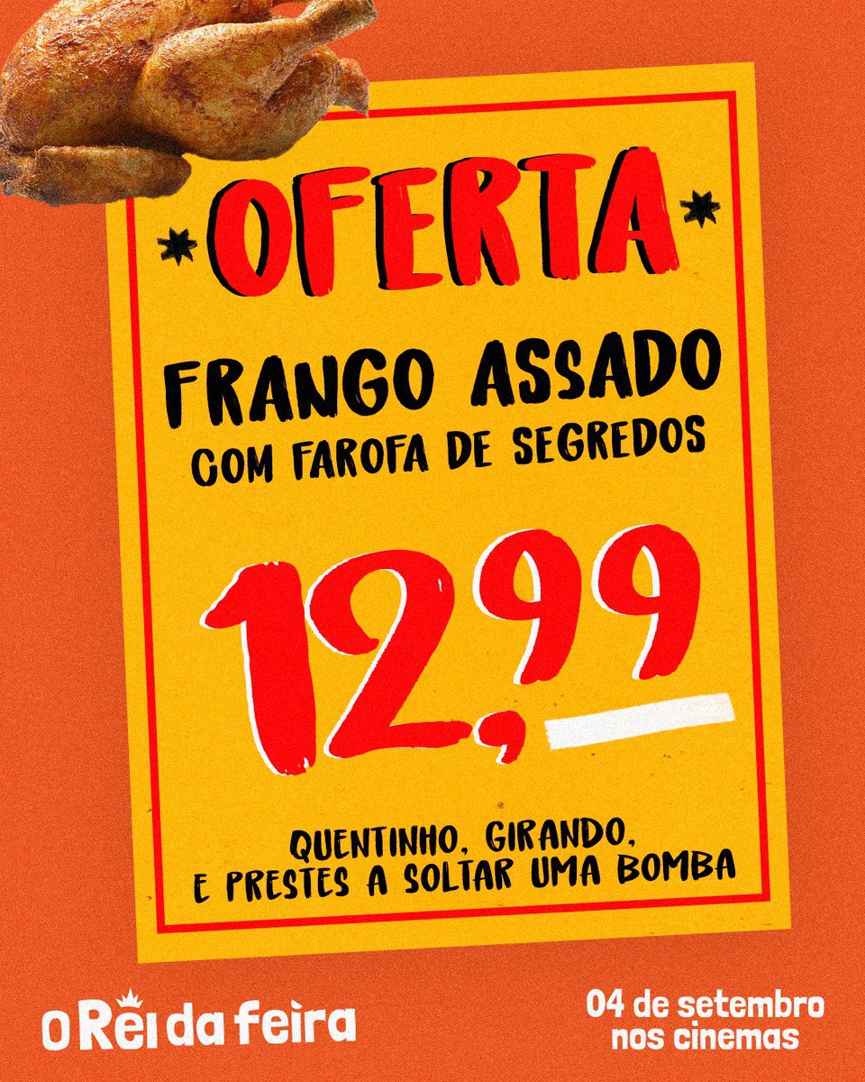 Conta pra gente aqui nos comentários: qual dessas ofertas você não deixaria passar? 🤑🍍 Uma dica: a fofoca quentinha você garante assistindo #OReiDaFeira, a partir do dia 04 de setembro, só nos cinemas. 👀🍿