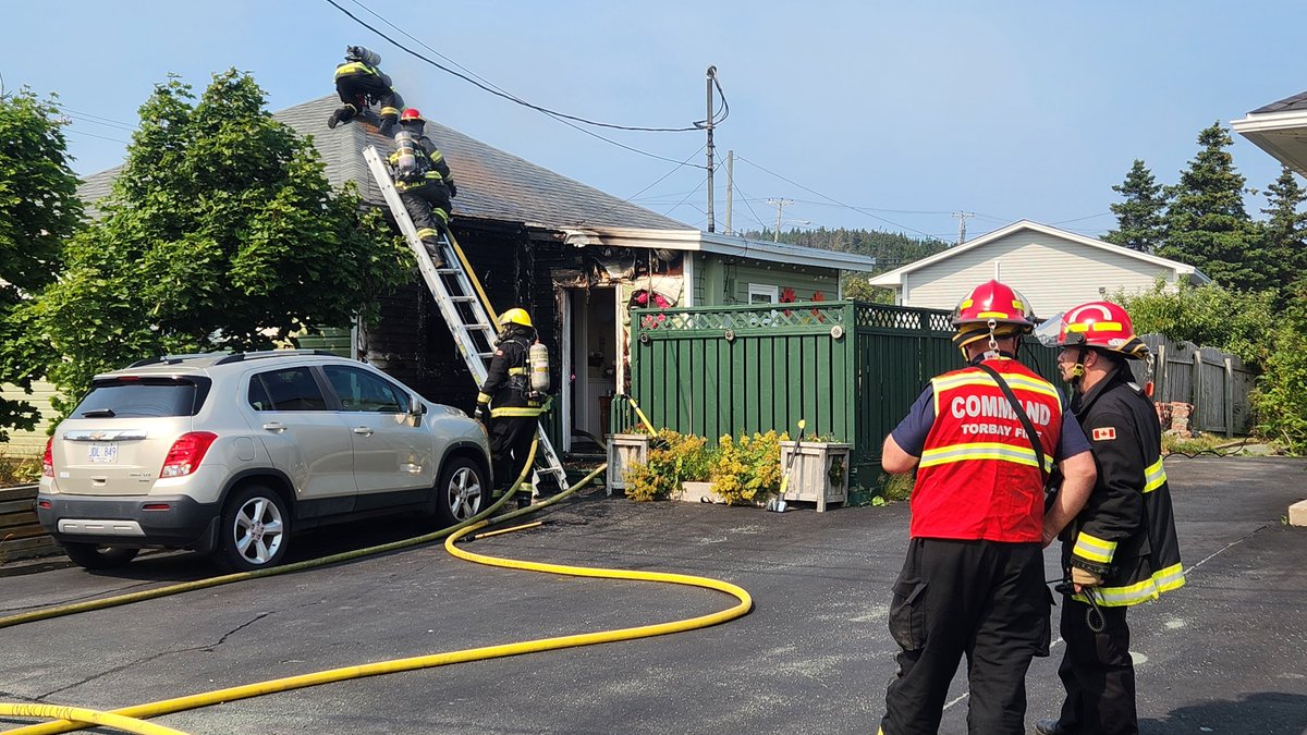 Matthew Peddle (@pedlepeddle) on Twitter photo Firefighters with the Torbay Volunteer Fire Department (TVFD) are on the scene of a residential structure fire on Dunphys Lane at the corner of Torbay Road. Torbay Road is closed at this time. One male is being assessed by paramedics. #nltraffic <a href="/NFLDBulletin/">NFLD Bulletin</a> Firefighters with the Torbay Volunteer Fire Department (TVFD) are on the scene of a residential structure fire on Dunphys Lane at the corner of Torbay Road. Torbay Road is closed at this time. One male is being assessed by paramedics. #nltraffic <a href="/NFLDBulletin/">NFLD Bulletin</a>