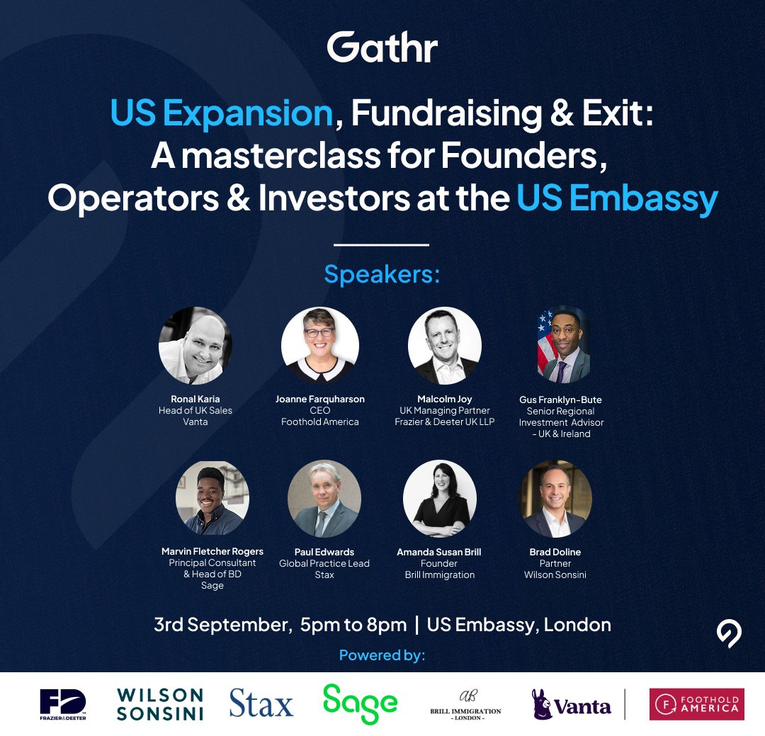 We are proud to join Gathr for a special evening at the U.S. Embassy in London, helping founders and portfolio leaders explore how to scale in the U.S. market. Learn more: wsgr.com/en/events/us-e…