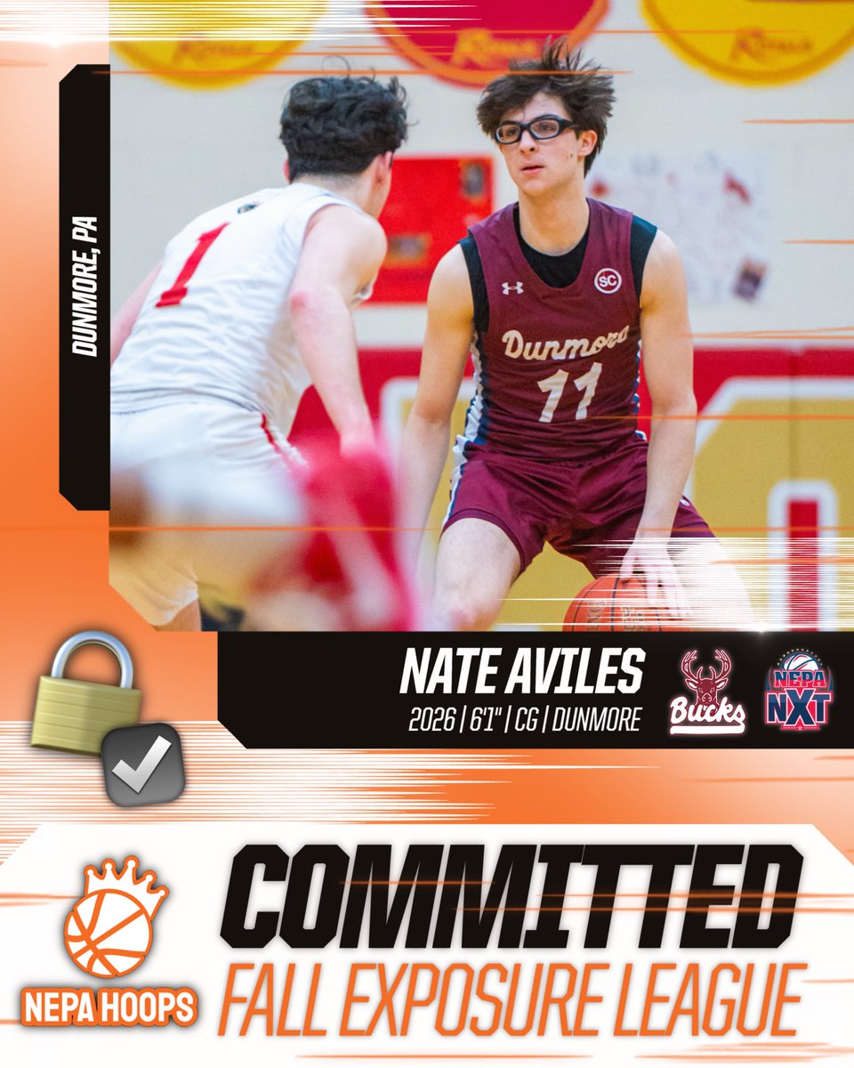 NEPA Hoops (@nepahoops) on Twitter photo π 2026 6β1β CG Nate Aviles
Dunmore | NEPA NXT
Officially LOCKED IN for the NEPA Hoops Fall Exposure League at Riverfront Sports in Scranton!
#NEPAHoops π€ #FallExposureLeague <a href="/Nate_Aviles11/">Nate Aviles</a> <a href="/DunmoreBucksAD/">Dunmore Athletics</a> π 2026 6β1β CG Nate Aviles
Dunmore | NEPA NXT
Officially LOCKED IN for the NEPA Hoops Fall Exposure League at Riverfront Sports in Scranton!
#NEPAHoops π€ #FallExposureLeague <a href="/Nate_Aviles11/">Nate Aviles</a> <a href="/DunmoreBucksAD/">Dunmore Athletics</a>