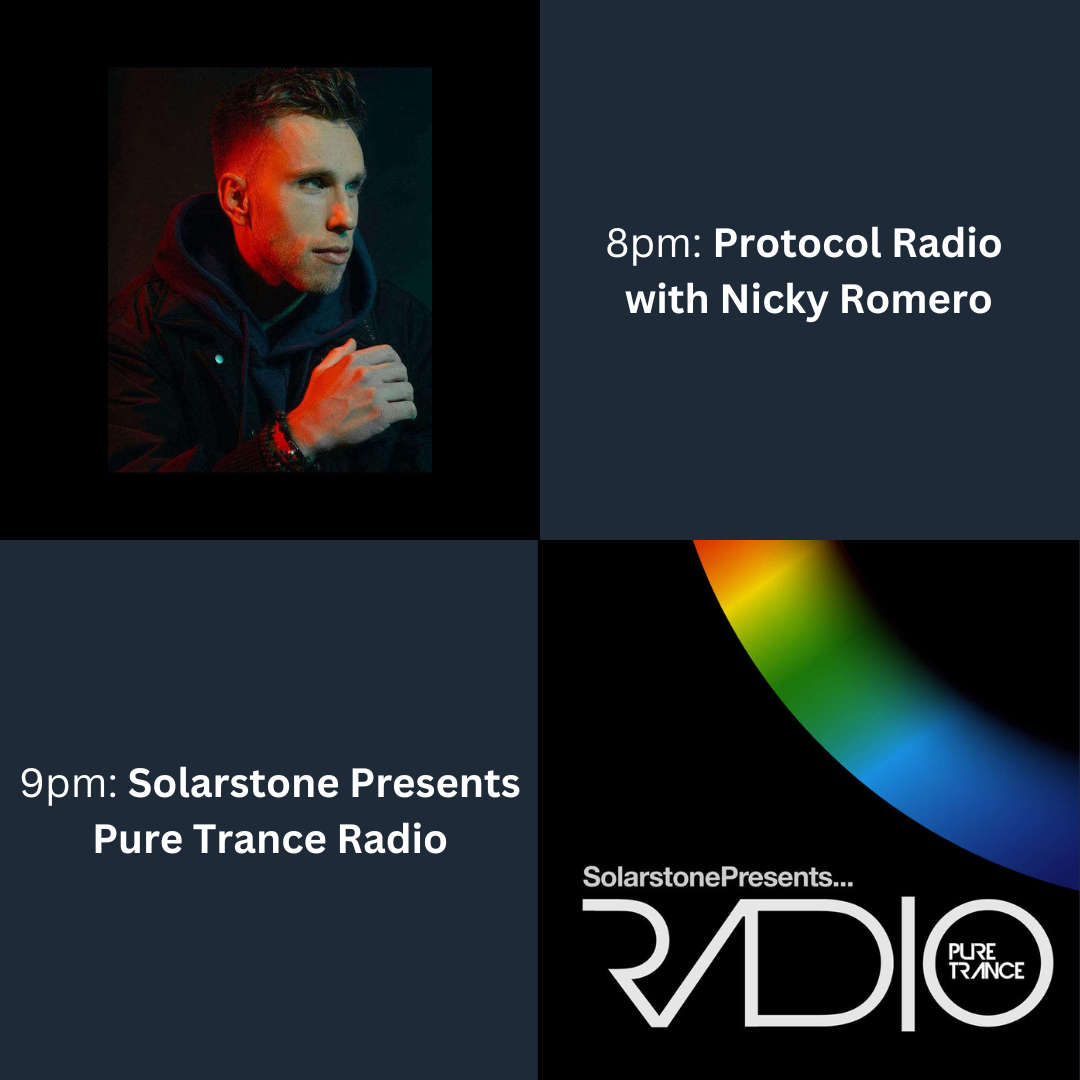 thisispuredance's tweet photo. Tonight on Pure Dance ⬇️
🕗 8PM: Protocol Radio – Nicky Romero drops heat with Muzzaik, Mau P, Miss Monique &amp; more.
🕘 9PM: Pure Trance – Solarstone brings depth with Cosmic Gate, BT, deadmau5 + that Relax remix.

#ProtocolRadio #PureTrance #PureDance https://t.co/G7asXs9ETK