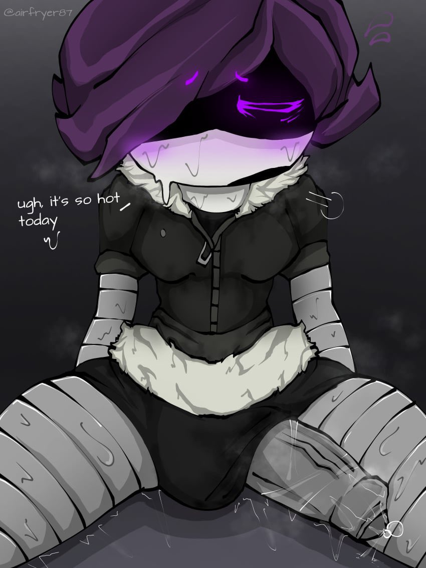 Uzi: ugh, it’s so hot today…*half-Exposed my Girlcock on the right sleeve of my shorts*