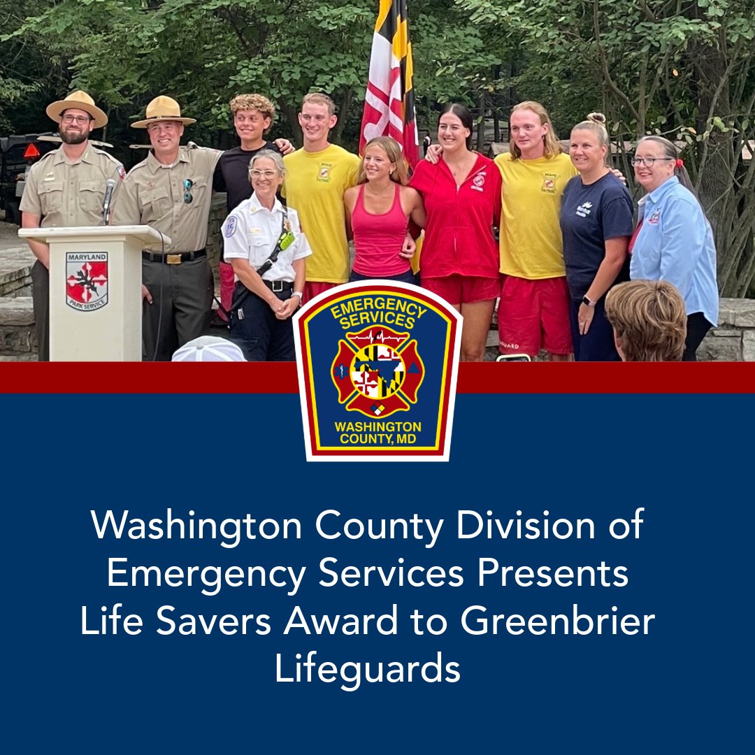 The Washington County Division of Emergency Services (DES) proudly recognizes the heroic efforts of local first responders through the prestigious Life Savers Award.    

To read the full release, visit: washco-md.net/news/washingto…
