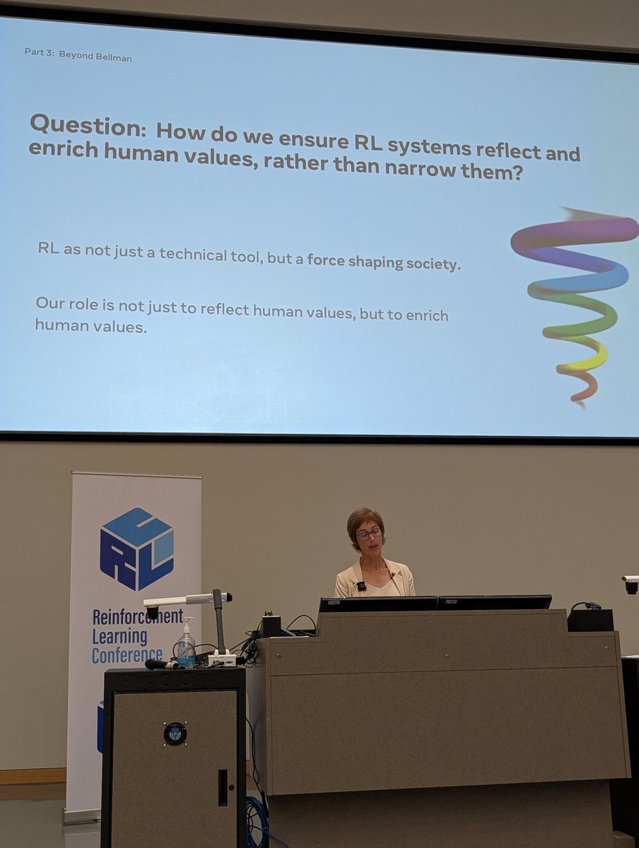 Pablo Samuel Castro (@pcastr) on Twitter photo Another great and thought-provoking keynote by <a href="/jpineau1/">Joelle Pineau</a> at <a href="/RL_Conference/">RL_Conference</a> , questioning what we mean (and what we should mean) when we talk about "value" in RL! Another great and thought-provoking keynote by <a href="/jpineau1/">Joelle Pineau</a> at <a href="/RL_Conference/">RL_Conference</a> , questioning what we mean (and what we should mean) when we talk about "value" in RL!