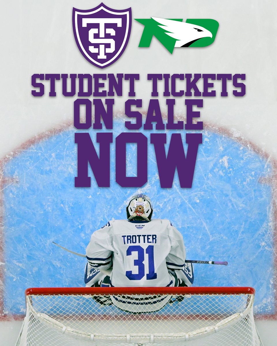 St. Thomas Menβs Hockey (@tommiemhockey) on Twitter photo THIS IS NOT A DRILLπ₯
Presale Student tickets are AVAILABLE NOW for our game at <a href="/XcelEnergyCtr/">Xcel Energy Center</a> on October 12!
πticketmaster.com/event/060062F5β¦
Use your student ID number to access up to a pair of tickets.
#RollToms | #FidesInFratrem THIS IS NOT A DRILLπ₯
Presale Student tickets are AVAILABLE NOW for our game at <a href="/XcelEnergyCtr/">Xcel Energy Center</a> on October 12!
πticketmaster.com/event/060062F5β¦
Use your student ID number to access up to a pair of tickets.
#RollToms | #FidesInFratrem