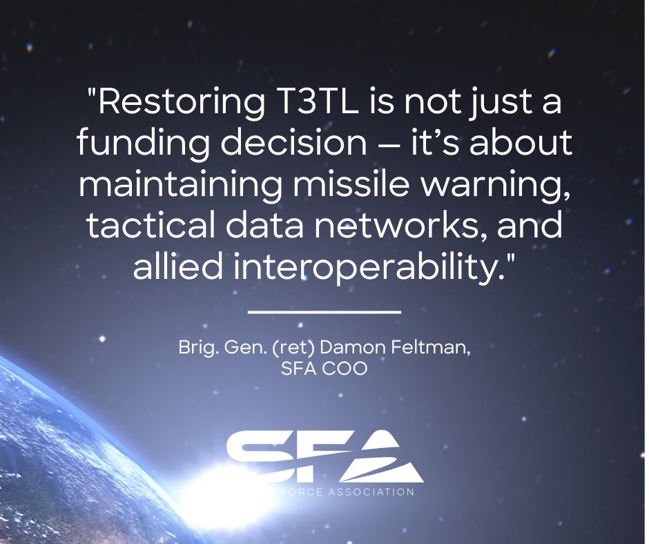 The Senate’s move to restore funding for SDA’s Tranche 3 Transport Layer (T3TL) is a step toward securing our missile warning architecture and ensuring tactical data delivery across allied networks.

In a new article, Brig. Gen. (ret.) Damon Feltman, COO of the Space Force