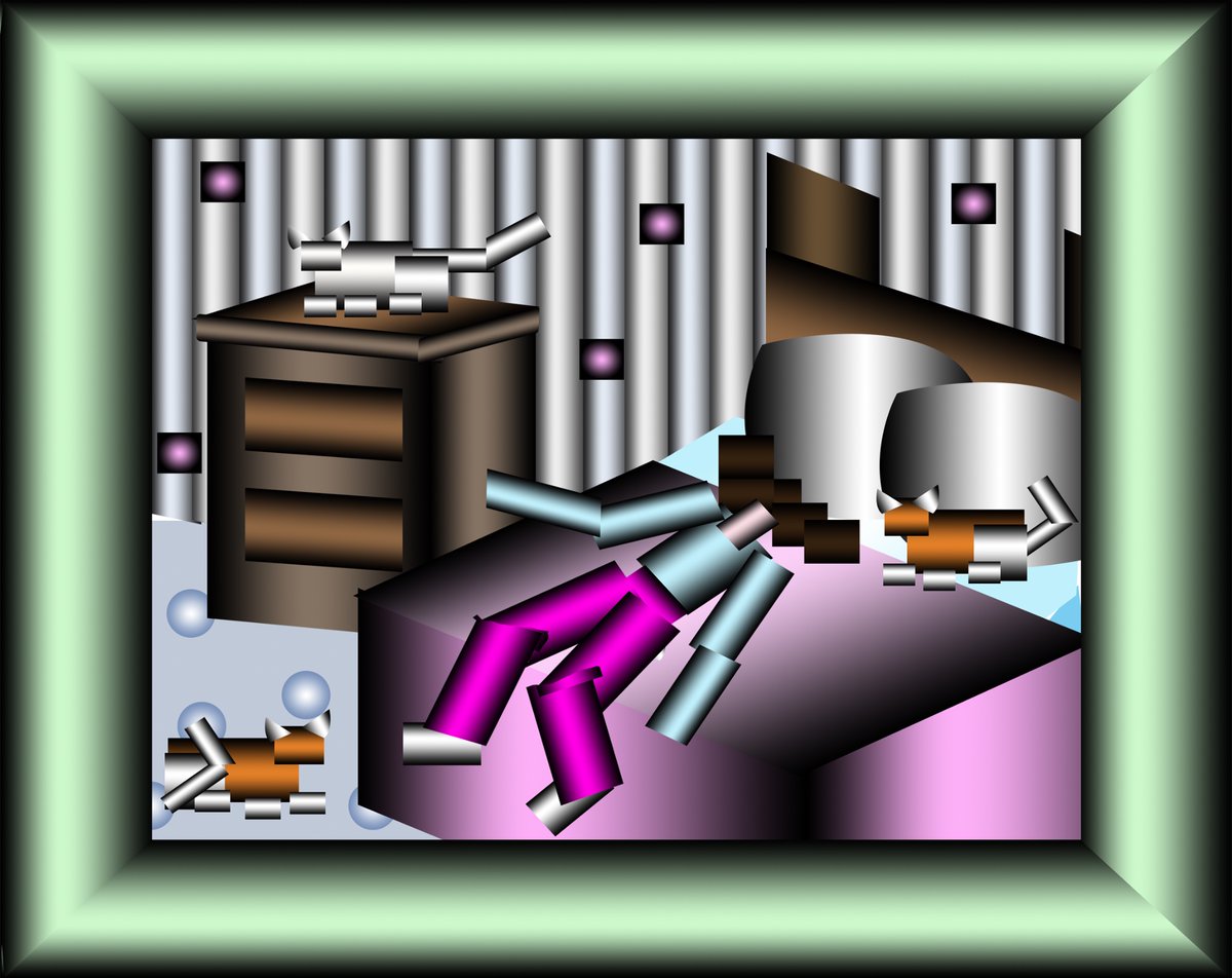 “mis gatos” by <a href="/nuv1914/">nuv</a> 
The first nuv1914 piece I collected 🩷 still one of my favorites