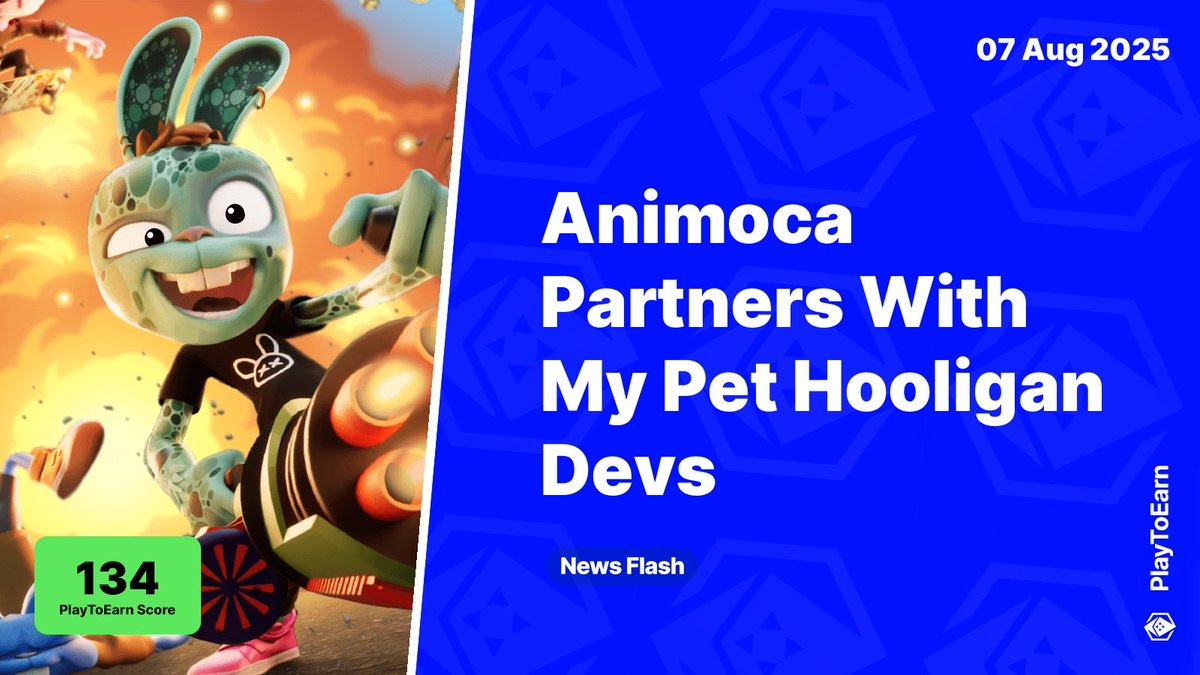 PlayToEarn (@playtoearn) on Twitter photo Animoca Partners With My Pet Hooligan Devs, Buys KARRAT Tokens 🥕
PlayToEarn Score: 134 📈
⏫ <a href="/animocabrands/">Animoca Brands</a> has teamed up with AMGI Studios, the makers of <a href="/mypethooligan/">My Pet Hooligan</a>, to support their upcoming Studio Chain and help grow the KARRAT token ecosystem
Read more 🧵 Animoca Partners With My Pet Hooligan Devs, Buys KARRAT Tokens 🥕
PlayToEarn Score: 134 📈
⏫ <a href="/animocabrands/">Animoca Brands</a> has teamed up with AMGI Studios, the makers of <a href="/mypethooligan/">My Pet Hooligan</a>, to support their upcoming Studio Chain and help grow the KARRAT token ecosystem
Read more 🧵