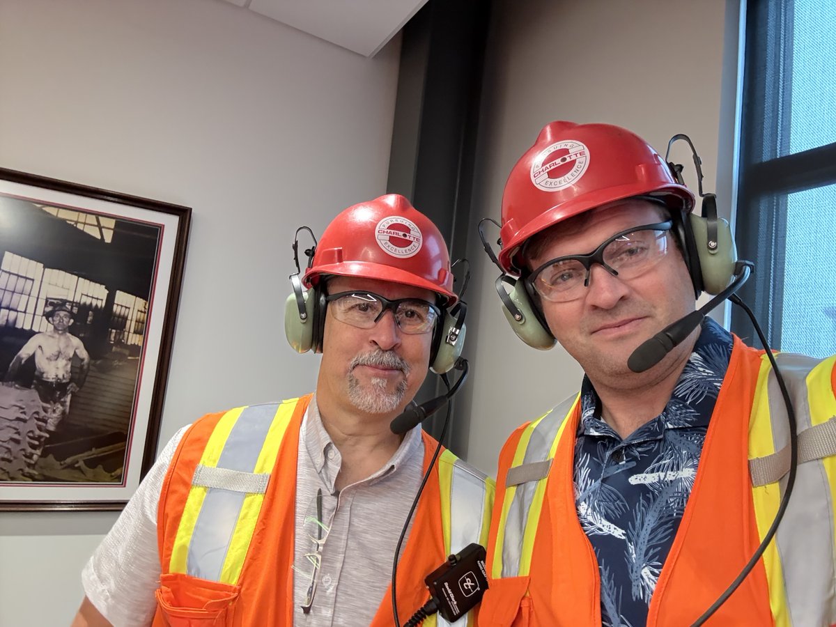 Field trip! Andrew Huck, SVP of Preconstruction (left) and Dave Schanuel, President and COO (right) are visiting the Charlotte Pipe Foundry in NC today. It’s where much of the cast iron pipe we install in our drain, waste and vent repipe projects is manufactured. Looks like fun!