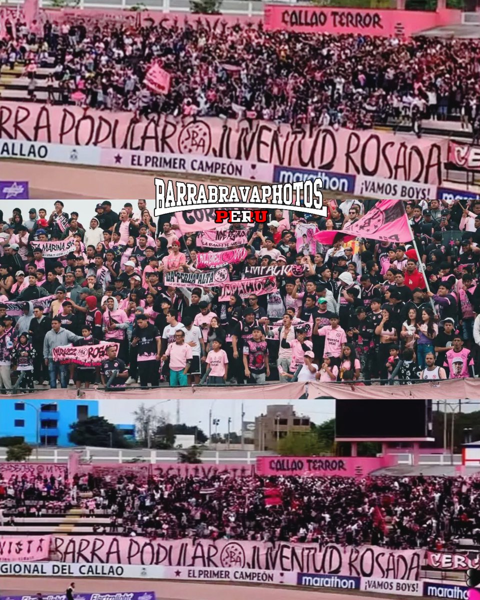 Barra Popular Juventud Rosada [Sport Boys], el lunes, de local en el Miguel Grau frente al ADT, por la fecha 4 del Torneo Clausura.