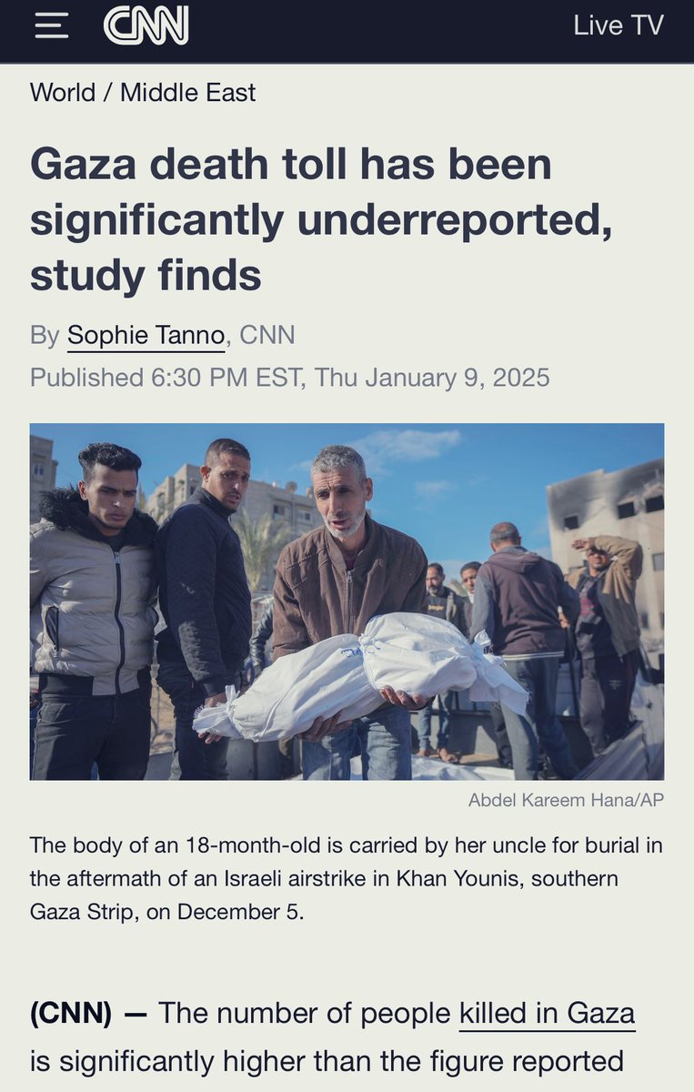 Tanausu Unchained (@tanausux) on Twitter photo <a href="/SenSanders/">Sen. Bernie Sanders</a> Tens of thousands of children have been killed by the Israeli military in Gaza.
18,500 murdered children have been identified and buried.
Models suggest actual casualty rate in the hundreds of thousands. <a href="/SenSanders/">Sen. Bernie Sanders</a> Tens of thousands of children have been killed by the Israeli military in Gaza.
18,500 murdered children have been identified and buried.
Models suggest actual casualty rate in the hundreds of thousands.