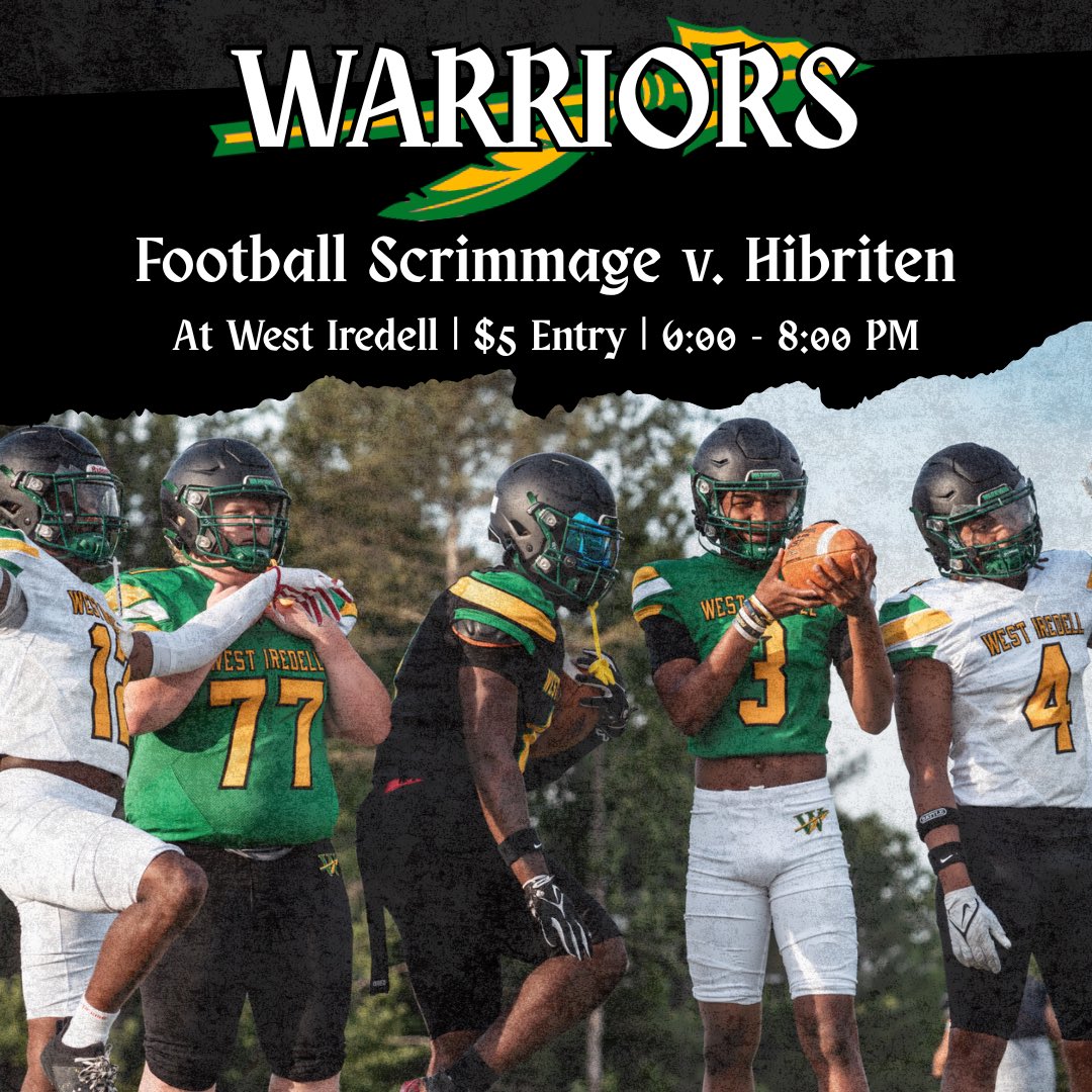 Come out tomorrow night to get your first look at the 2025 West Iredell Warriors #WarriorWay