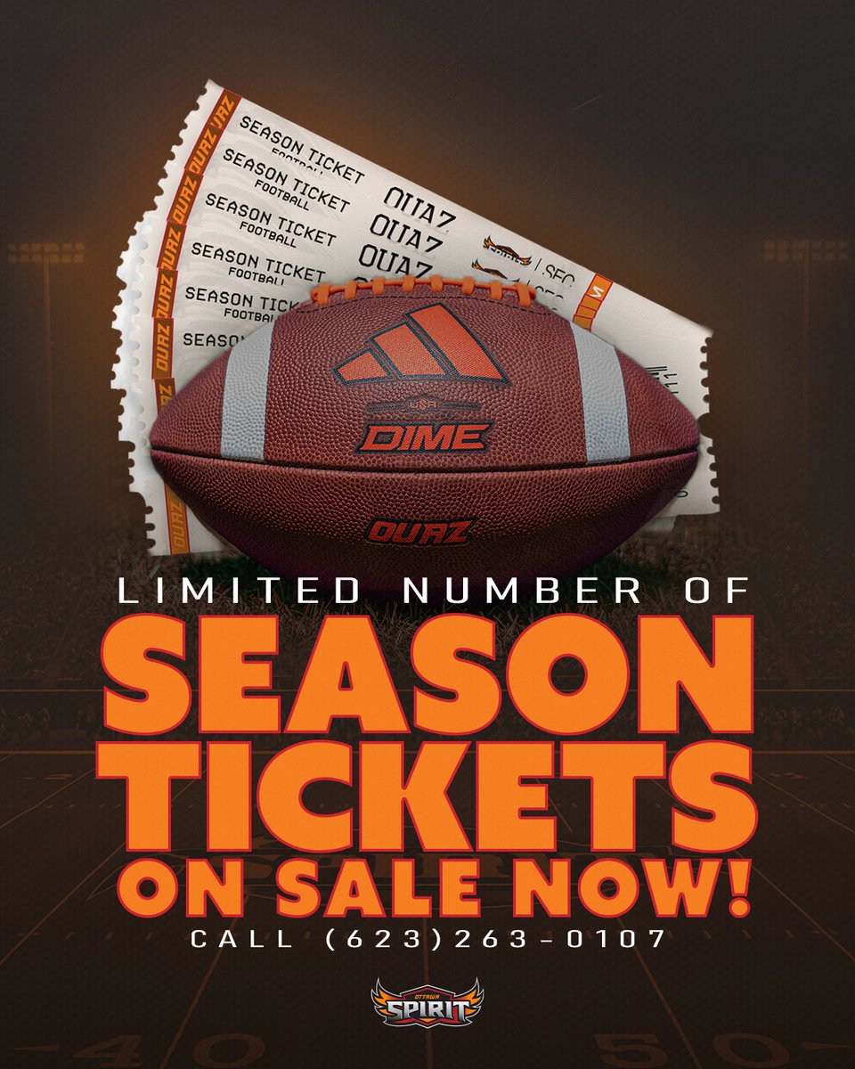Don't miss out on your chance to secure <a href="/OUAZFootball/">OUAZ Football</a> season tickets! 

🎟️: tinyurl.com/y7mpr8t6
If you have any questions, call (623)263-0107.

#WeAreOUAZ