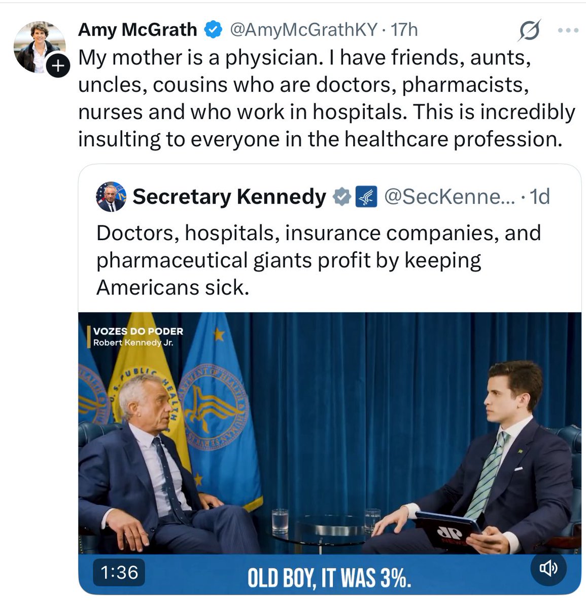 Suneel Dhand MD (@drsuneeldhand) on Twitter photo You will notice a disturbing pattern among people within medicine—to the amazing TRUTH BOMB from <a href="/SecKennedy/">Secretary Kennedy</a>
They are all throwing a hissy fit
“Insulted”
“Outrageous”
“Inflammatory”
ZERO actual reason why he’s wrong.
Because Medical System DOES profit from more sick people You will notice a disturbing pattern among people within medicine—to the amazing TRUTH BOMB from <a href="/SecKennedy/">Secretary Kennedy</a>
They are all throwing a hissy fit
“Insulted”
“Outrageous”
“Inflammatory”
ZERO actual reason why he’s wrong.
Because Medical System DOES profit from more sick people