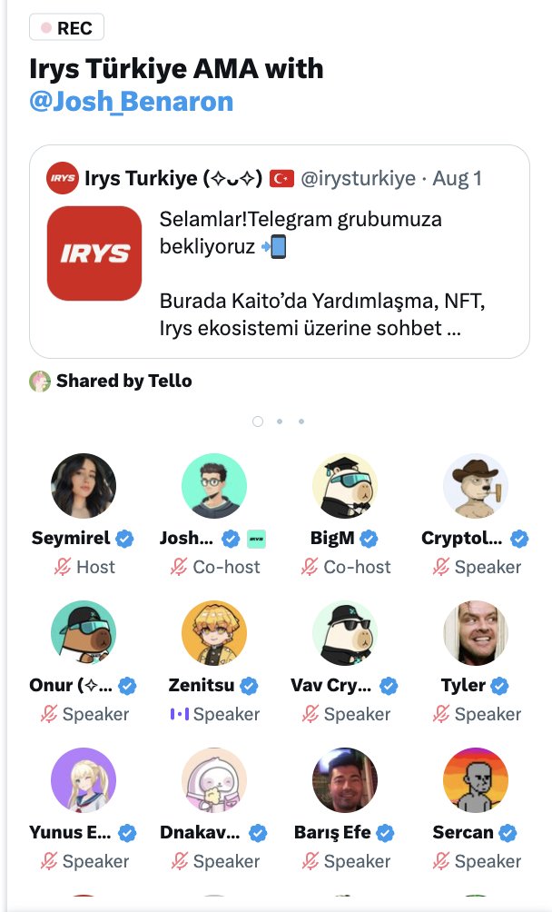 Bazzi.eth (@bazzicrypto) on Twitter photo Today i joined AMA with my friends from Turkish community and co-founder <a href="/josh_benaron/">Josh Benaron (✧ᴗ✧)</a>.
It was so informational and we talked many things about <a href="/irys_xyz/">Irys (✧ᴗ✧)</a>. Thanks to the organizers, I will participate as a speaker next time.
In Web2, your data lives on someone else’s server and Today i joined AMA with my friends from Turkish community and co-founder <a href="/josh_benaron/">Josh Benaron (✧ᴗ✧)</a>.
It was so informational and we talked many things about <a href="/irys_xyz/">Irys (✧ᴗ✧)</a>. Thanks to the organizers, I will participate as a speaker next time.
In Web2, your data lives on someone else’s server and