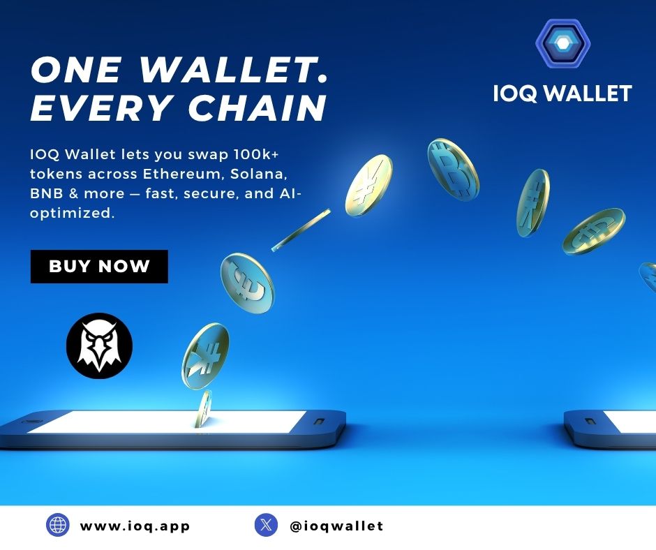 ioqwallet's tweet photo. 🚀 One Wallet. Every Chain.

Swap 100k+ tokens across Ethereum, Solana, BNB &amp; more — fast, secure, AI-optimized.

Join our Community: https://t.co/oh6bJmDiD7
Dex Contract Address: 9R1pCPM7GRr9F4gk978LqBQiPKfYStbZKc5iKV4imoon

🔗 https://t.co/j2PFUI6uu7

#Crypto #Web3  #IOQWallet https://t.co/OCmEcCz79A
