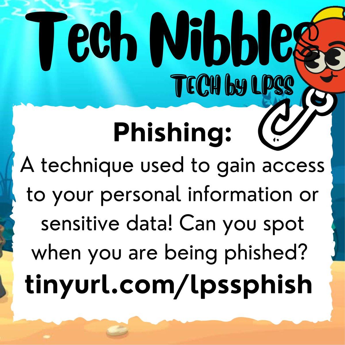 TechByLPSS's tweet image. TEST YOUR KNOWLEDGE @ TINYURL.COM/LPSSPHISH AND LET US KNOW HOW YOU DO!!!!!!📷 PHISHING ALERT! 📷
Phishing emails try to &quot;catch&quot; you by pretending to be from trusted sources like your bank, school, or favorite apps. #CyberSafety #PhishingAwareness #StaySafeOnline