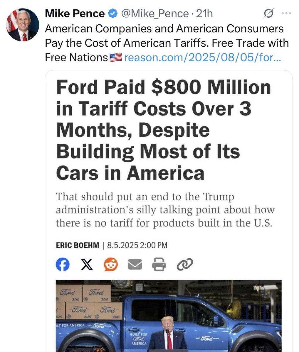 Mike Pence posting this is crazy.