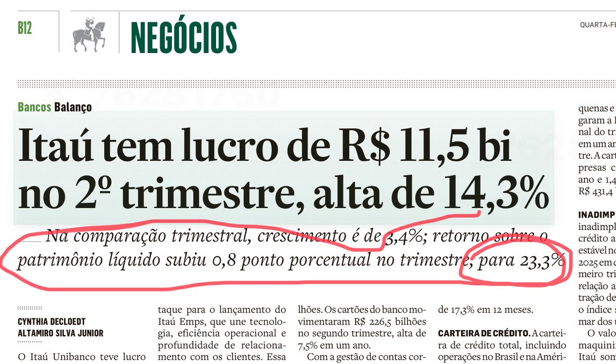 O Ataque Aos Lucros Dos Bancos 

Mais de 90% dos brasileiros acreditam que os bancos “racham de ganhar dinheiro”, que são culpados pelo nosso atraso, que vivem da especulação e, portanto, deveriam ser estatizados. 

Essa visão, infelizmente, ganhou eco em alas influentes do PT,