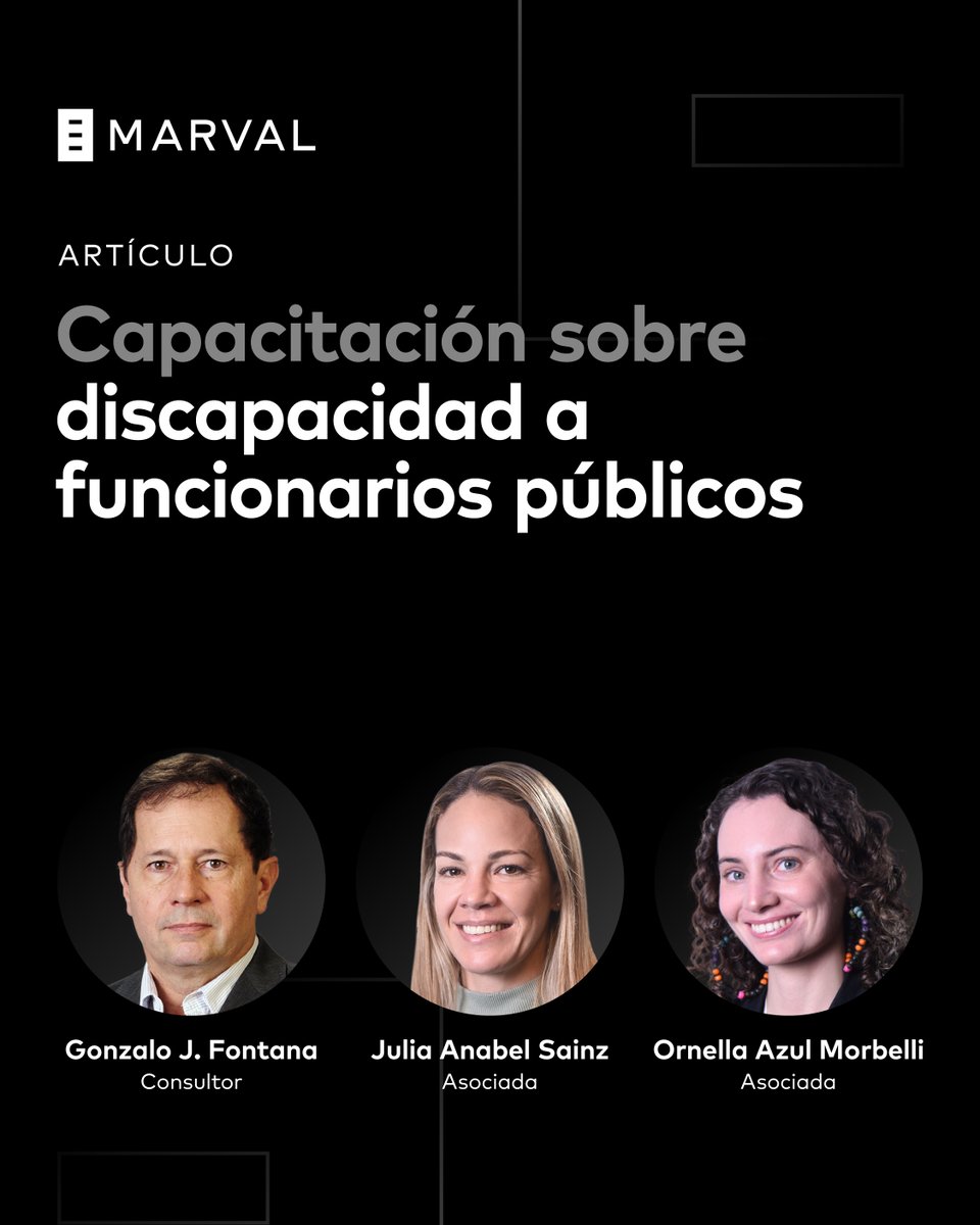 Capacitación sobre discapacidad a funcionarios públicos

CABA establece los lineamientos y contenidos mínimos para la capacitación obligatoria en temas de discapacidad para quienes desempeñan funciones públicas.

Nuestro consultor Gonzalo J. Fontana junto a las asociadas Julia