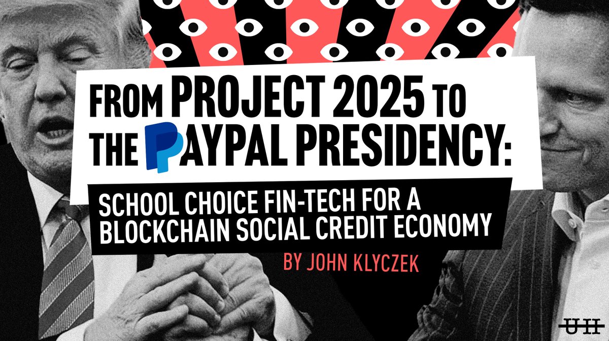 Whitney Webb (@_whitneywebb) on Twitter photo NEW from <a href="/ProfessorTaoist/">TaoistProfessor</a> - A public-private fin-tech industry dominated by Koch and Thiel-backed interests is due to distribute school choice subsidies using digital wallets and stablecoins based on AI social credit analytics NEW from <a href="/ProfessorTaoist/">TaoistProfessor</a> - A public-private fin-tech industry dominated by Koch and Thiel-backed interests is due to distribute school choice subsidies using digital wallets and stablecoins based on AI social credit analytics