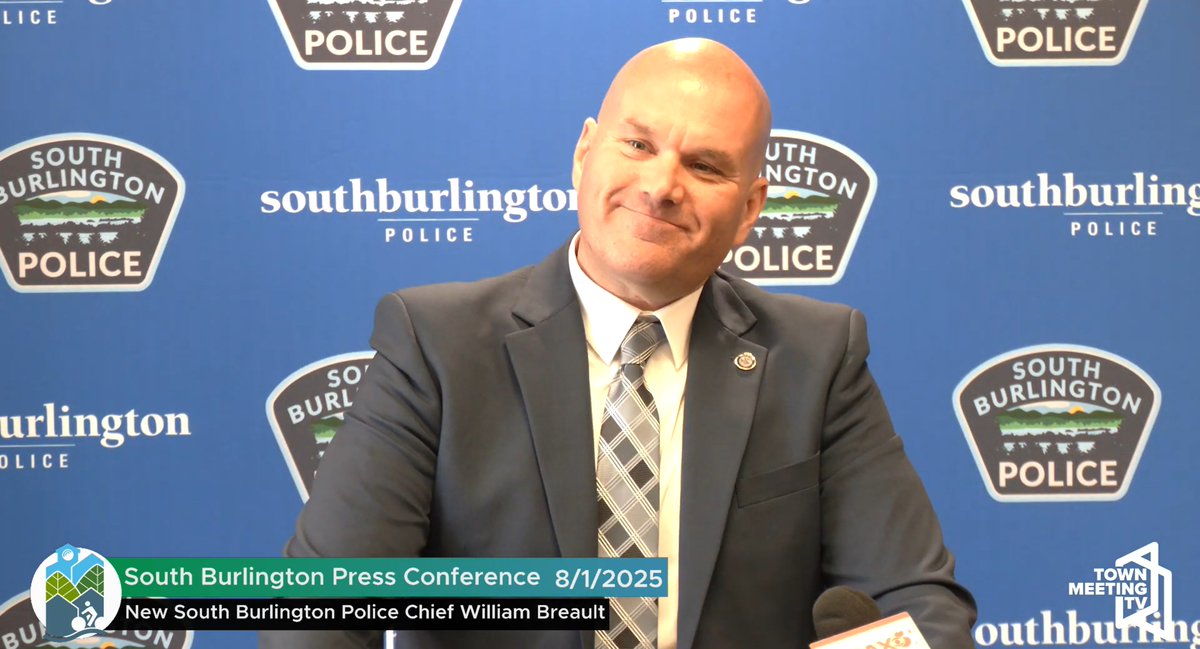 Meet new South Burlington Police Chief William Breault. Watch Town Meeting TV's full recording of Chief Breault's first press conference with the South Burlington news media. dlvr.it/TMMRdg