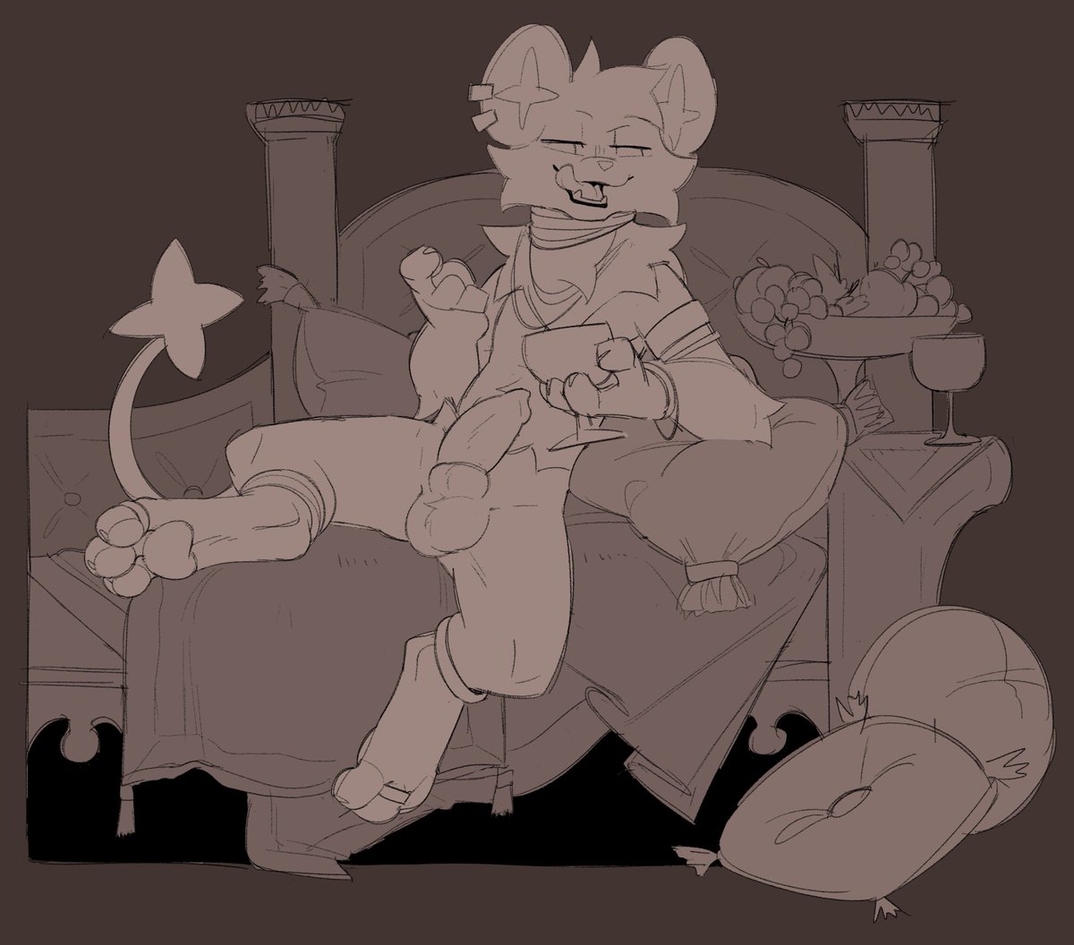 and an alternative with him airing out his goods~