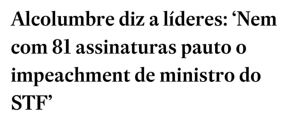 81 assinaturas representam o total dos senadores.

Vossa Excelência, isso tudo é medo?