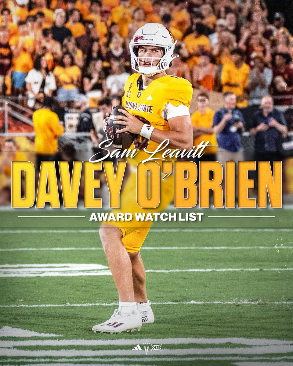 All eyes on 🔟

Sam Leavitt named to the <a href="/daveyobrien/">Davey O'Brien National Quarterback Award</a> award watch list! 

#ForksUp