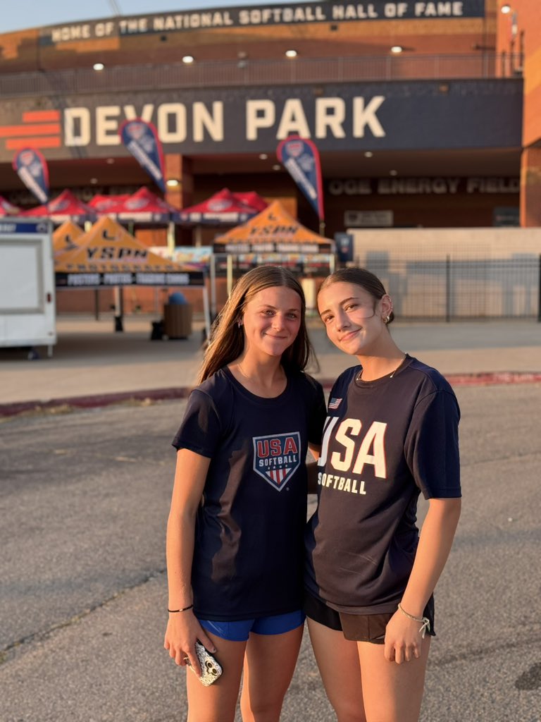 🥎Adriana Arsenault and Devyn Amico representing the Northeast in the All American Games in Oklahoma City at Devon Park where the College World Series was hosted 🥎 
#tpsprepares
#tigerpride