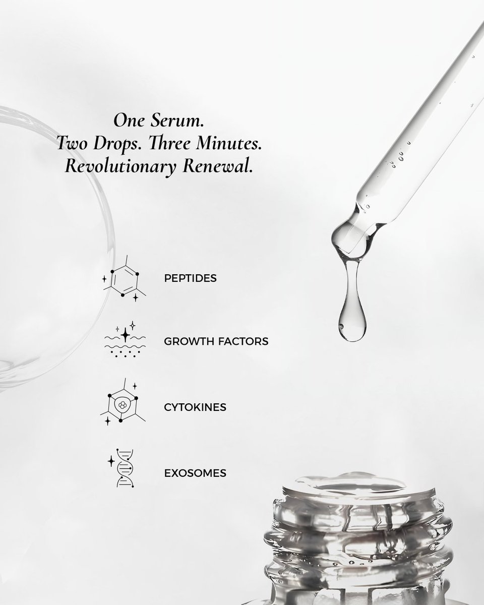 Metalightther's tweet photo. SkinEXcellence Exosome Serum! Powered by revolutionary exosome technology, it transforms skin on a cellular level to delay aging.
✨ Boosts collagen 
⚡ Speeds up cell regeneration 
💧 Reveals radiant skin
The future of glow is here. Discover more at -> https://t.co/0txRlKzf0x https://t.co/InBI4EjCap