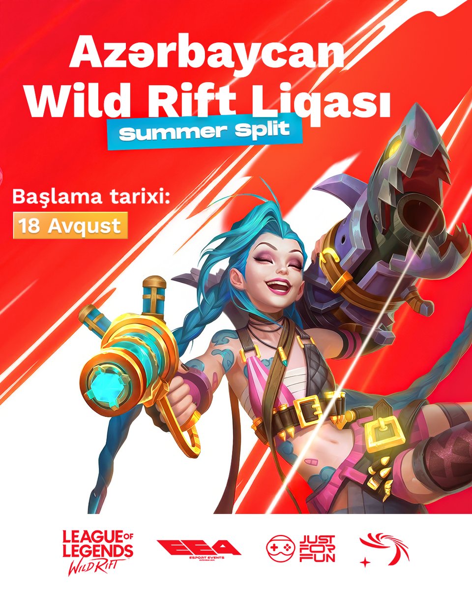 Əziz Wild Rift oyunçuları,
"AZWRL Summer Split" 18 avqustdan etibarən başlayır. Wild Rift-i fəth etmək üçün komandanı topla və macəraya qatıl. Qeydiyyat və ətraflı məlumat üçün Discord kanalımıza qoşulmağı unutmayın.
#wildrift #riotgames #esports #gaming #azerbaijan