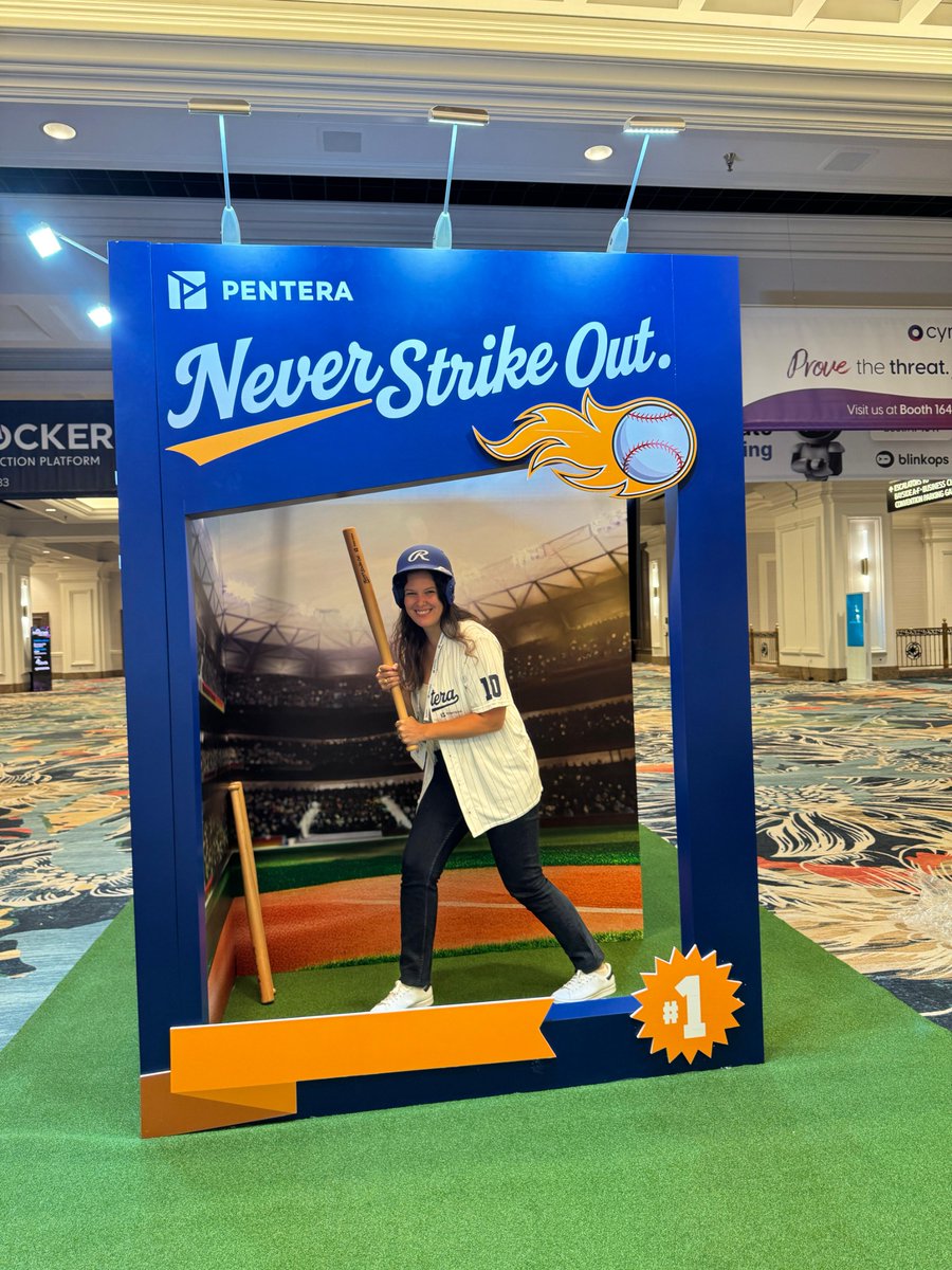 What’s still live at #PenteraField:
 ✅ Ransomware kill-chain validation
 ✅ Agentless cloud pentesting
 ✅ Credential exposure testing
📸 Hit the photo booth on Level 2 (next to the SWAG store) for your Hall of Fame card + a golden card surprise 👀
 #BHUSA #NeverStrikeOut