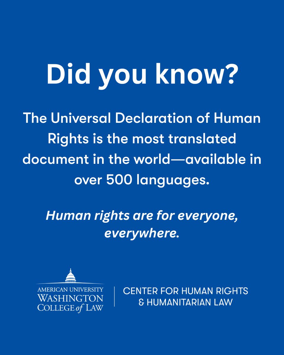 Human rights are for everyone, everywhere. 

<a href="/ebertoni/">Eduardo Bertoni</a> | <a href="/AUWCL/">American University Washington College of Law</a> 

#HumanRights #CfHRHL