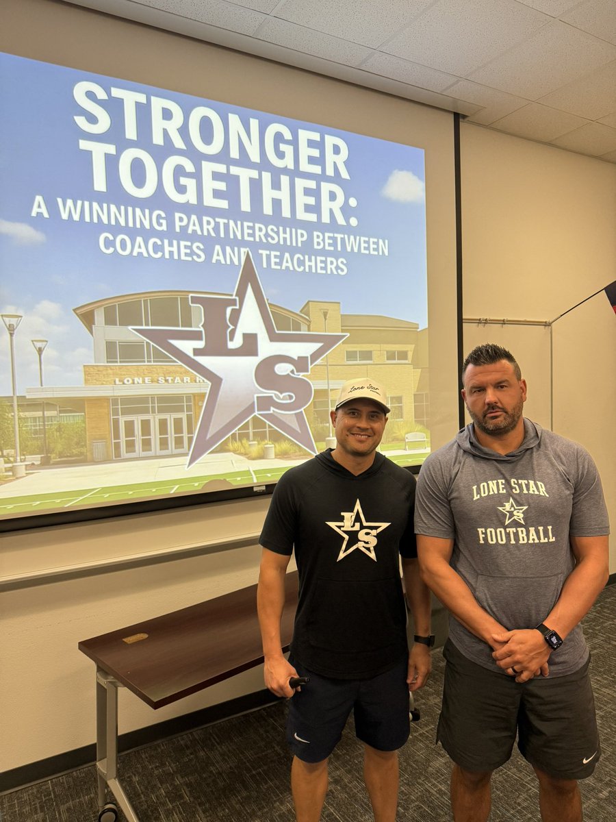Discipline and accountability win championships in the classroom and on the field.  When we collaborate- students start and the school win. 💪⭐️

Great RangerCon session today from the GOATs, Coach Rayburn &amp; Coach Moss!