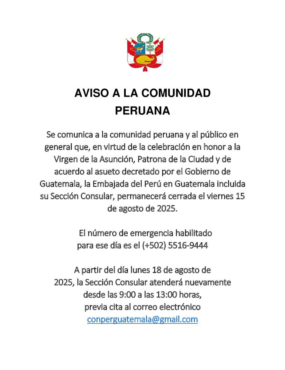 Embajada del Perú en Guatemala (@embajadadelperu) on Twitter photo 