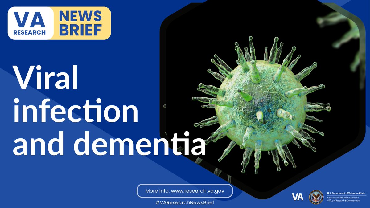 VA Research (@varesearch) on Twitter photo #VAResearchNewsBrief: <a href="/VAMinneapolis/">Minneapolis VA Health Care System</a> Brain Science Center investigators learned women with blood markers for human herpes virus accumulated dementia-related biomarkers twice as fast as women without prior infection.
#VAResearch
research.va.gov/news_briefs/ne… #VAResearchNewsBrief: <a href="/VAMinneapolis/">Minneapolis VA Health Care System</a> Brain Science Center investigators learned women with blood markers for human herpes virus accumulated dementia-related biomarkers twice as fast as women without prior infection.
#VAResearch
research.va.gov/news_briefs/ne…
