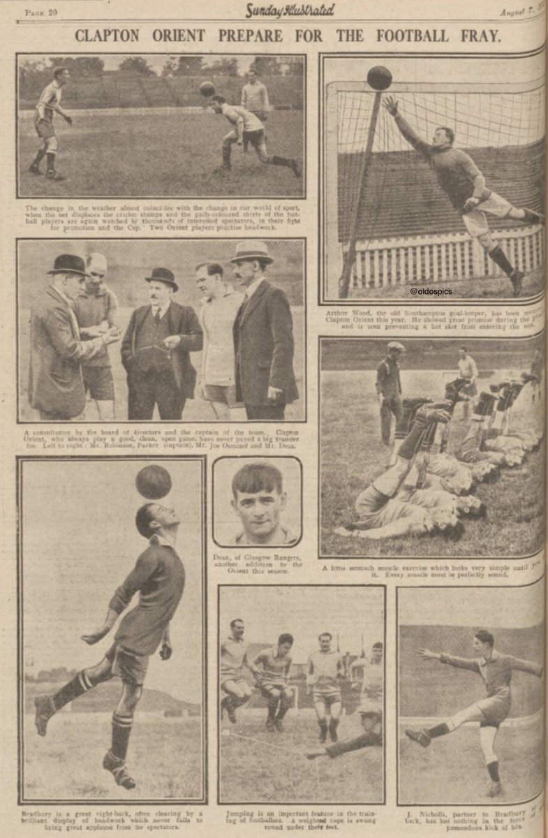 OTD 1921 Clapton Orient Prepare For The Football Fray (Sunday Illustrated) #LOFC