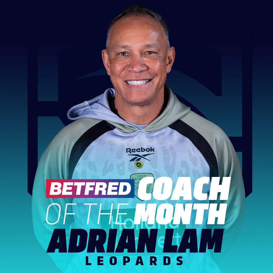 SuperLeague's tweet image. An unbeaten month for the @LeighLeopardsRL  - your @Betfred Coach of the Month for July is Adrian Lam 🐆
