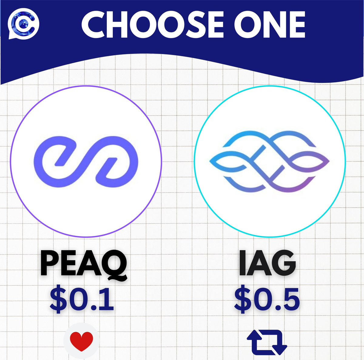 2 De-Pin Altcoins with

- Strong communities
- Top team and leadership
- Multiple launches and partnerships

$PEAQ and $IAG

Which one of the two will reach their given targets first?

<a href="/peaq/">peaq</a> : $0.1
<a href="/IagonOfficial/">Iagon 🧑‍🚀💽</a> : $0.5
👇