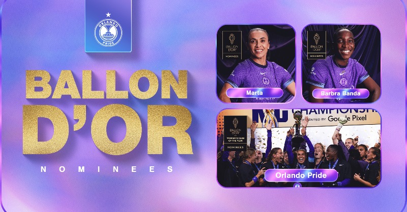 ORLPride's tweet photo. World-class talent 🌎

The Pride become the first @NWSL team to earn three @ballondor nominations in a single year 👏