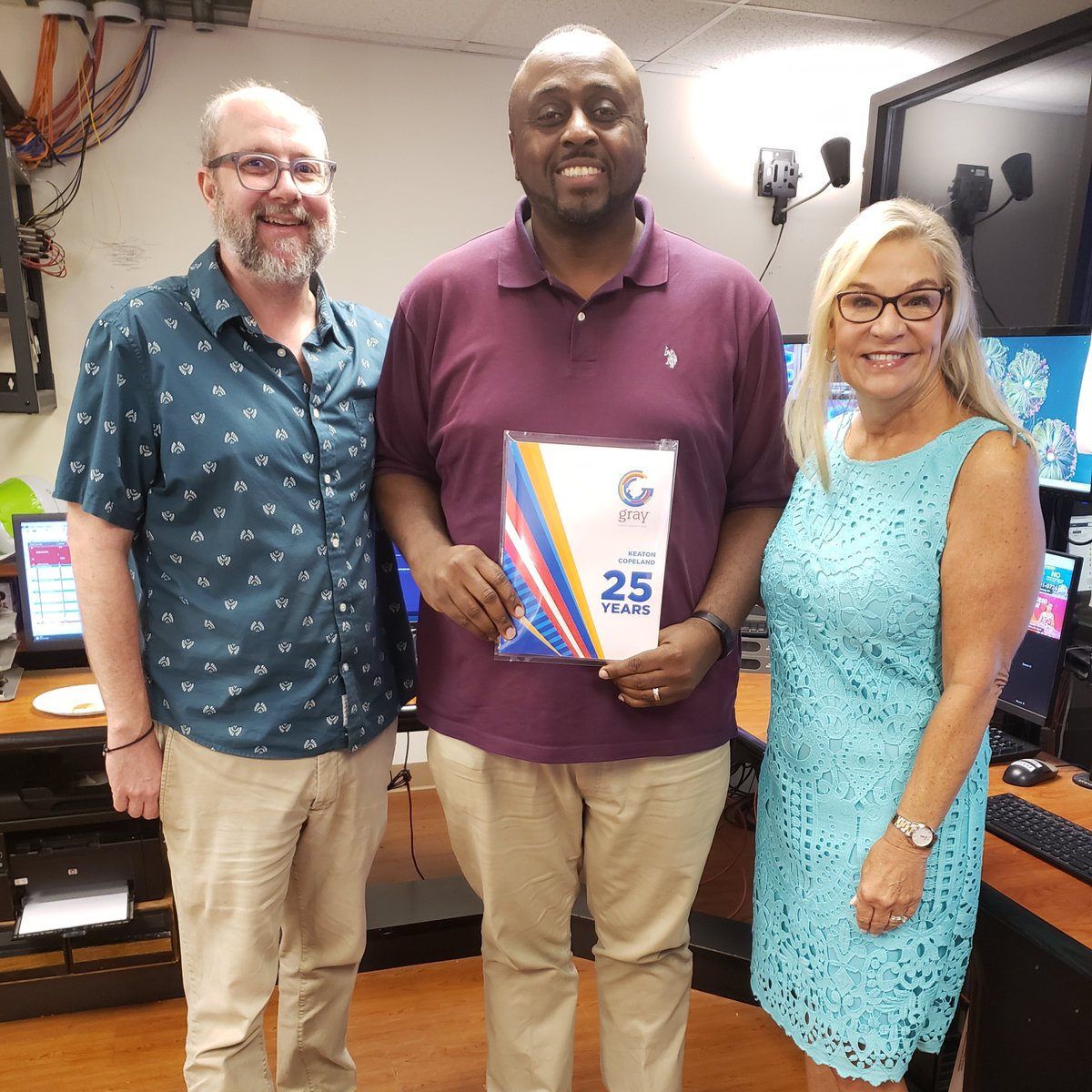 👏 Please join us in congratulating Keaton Copeland, TMP at <a href="/WCTV/">WCTV Eyewitness News</a>, on his 25-year work anniversary. Thank you for 25 years of dedicated service, Keaton! #GrayProud