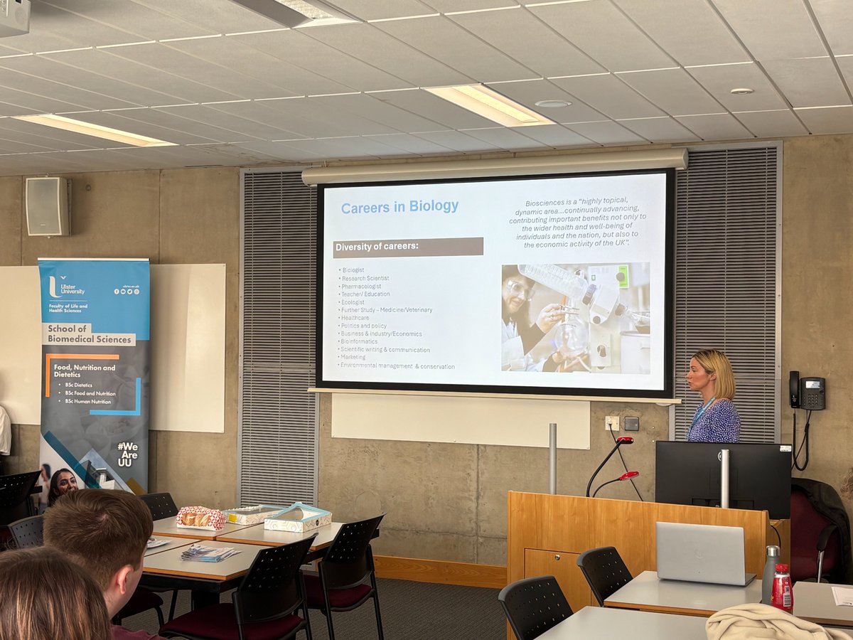 UUGene_Editing's tweet image. We also had presentations from our course directors @Ali_Yeates1 and @RachelleIrwin15 on Biology and Biomedical Science UG degree courses @UlsterUniBiomed, and an excellent talk from employability consultant Siobhan Johnston.