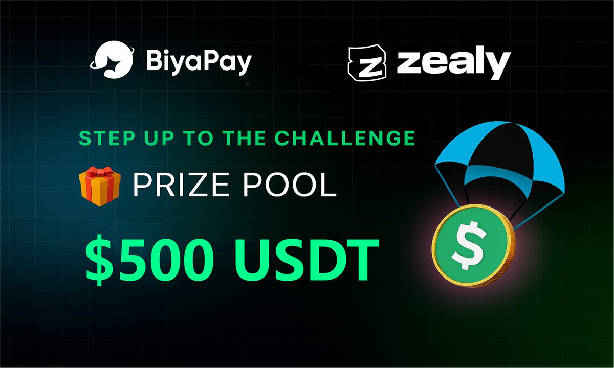 🚨 New Zealy Campaign Alert Guys.

<a href="/BiyaGlobal/">Biya</a> Zealy questboard is live Grab a share of $500 in rewards.

Top ranks gets big payouts of 100 USDT, 80 USDT, 60 USDT + more for ranks 4-29.

Plus 5 lucky winners get 5 USDT. The Campaign runs Aug 6 – Aug 15, 18:00 UTC+8. Check out