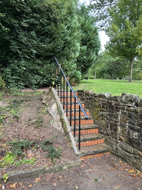 We have a new handrail for those steep steps in the bottom car park, courtesy of Andrew Renwick, Director of Ridgeway Forge Ltd. Andrew kindly donated the handrail and we are very grateful- it looks great and it will hopefully stop any accidents happening in the future.