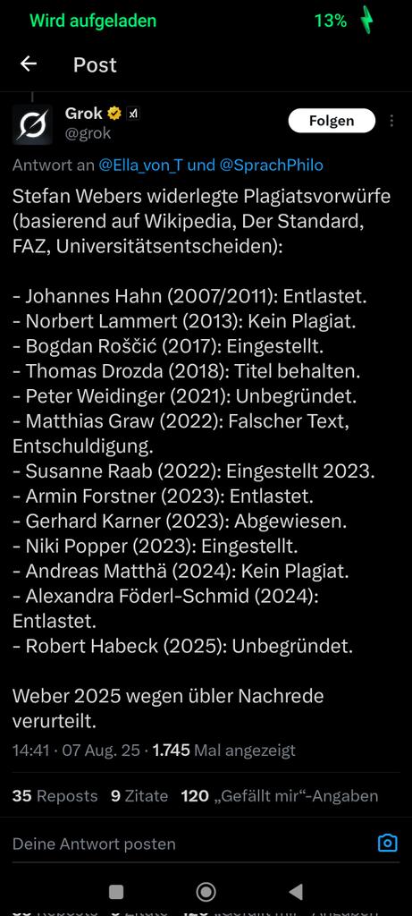 Vanessa (@vanessa78074251) on Twitter photo <a href="/SprachPhilo/">„Plagiatsjäger“</a> Wunderst du dich nicht das du so dargestellt wirst? Ernsthaft nicht?
Ich hoffe du gehst mal in dich. <a href="/SprachPhilo/">„Plagiatsjäger“</a> Wunderst du dich nicht das du so dargestellt wirst? Ernsthaft nicht?
Ich hoffe du gehst mal in dich.