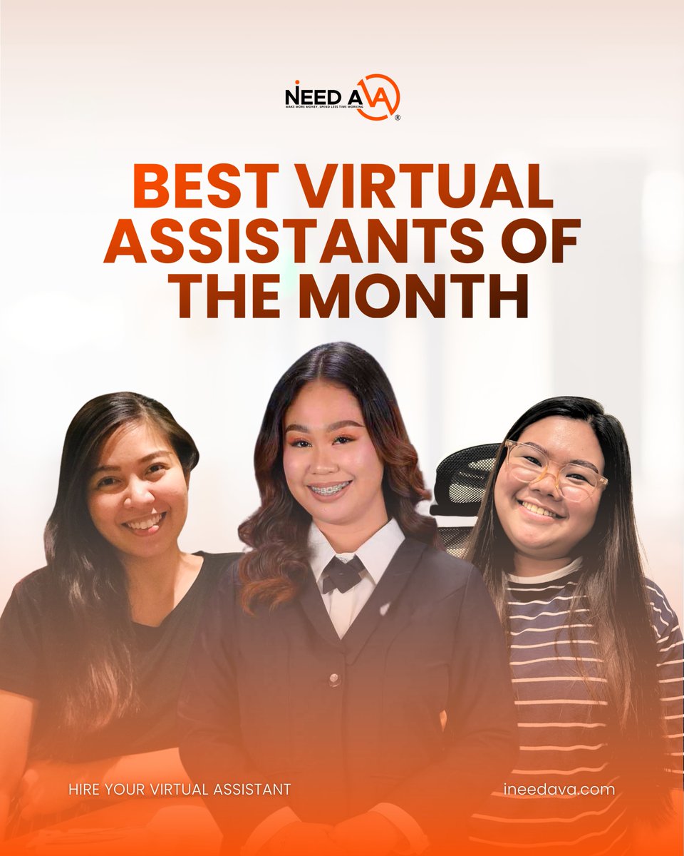 ineeda_va's tweet image. VAs of the Month Spotlight 

Shoutout to Truthful, Mary Diane, and Queenie, our top-performing Virtual Assistants this month!

Their dedication, professionalism, and passion for helping clients succeed truly set them apart. 
#VAoftheMonth #INeedAVA #TopVAs #VirtualAssistant