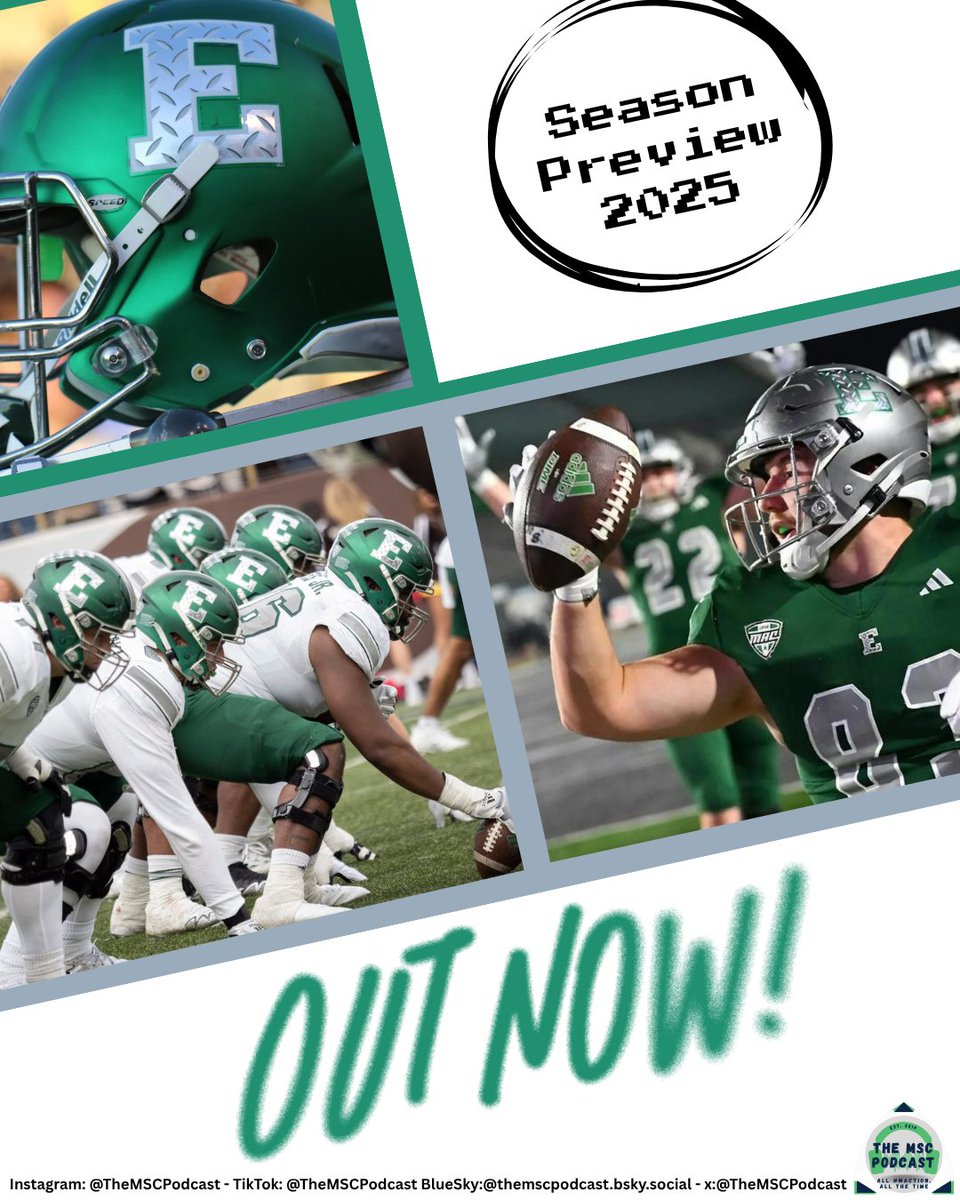 The MAC Sports Connection (@themscpodcast) on Twitter photo Is it true, EMU? You are next on our preview list?
It is! Alex and Graham break down the 2025 <a href="/EMUFB/">Eastern Michigan Football</a> program and give you a closer look at the roster, our prediction for the season, and more! Is this the year the Eagles end their championship drought?
#ETOUGH ⛓️ #TheClimb Is it true, EMU? You are next on our preview list?
It is! Alex and Graham break down the 2025 <a href="/EMUFB/">Eastern Michigan Football</a> program and give you a closer look at the roster, our prediction for the season, and more! Is this the year the Eagles end their championship drought?
#ETOUGH ⛓️ #TheClimb