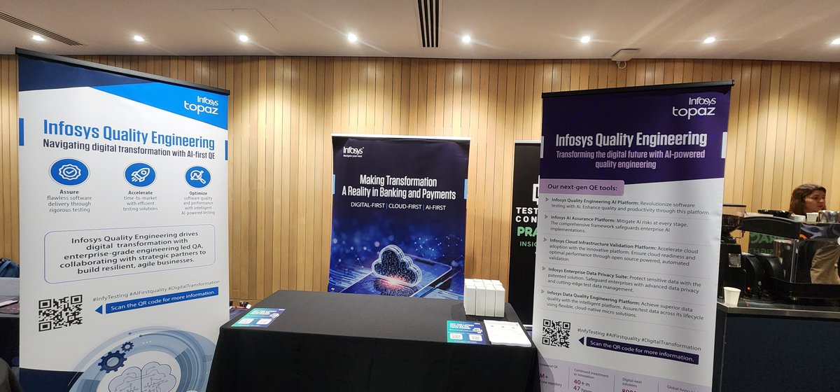InfosysEvents's tweet image. Great engagement at @TestingTalks Sydney on 31st July 2025 with 450+ attendees! Huge thanks to all who visited the Infosys booth to explore our #QualityEngineering capabilities and share insights. 
View our offerings: infy.com/46HrTWJ

#InfyTesting #IQE #TestingTalks…